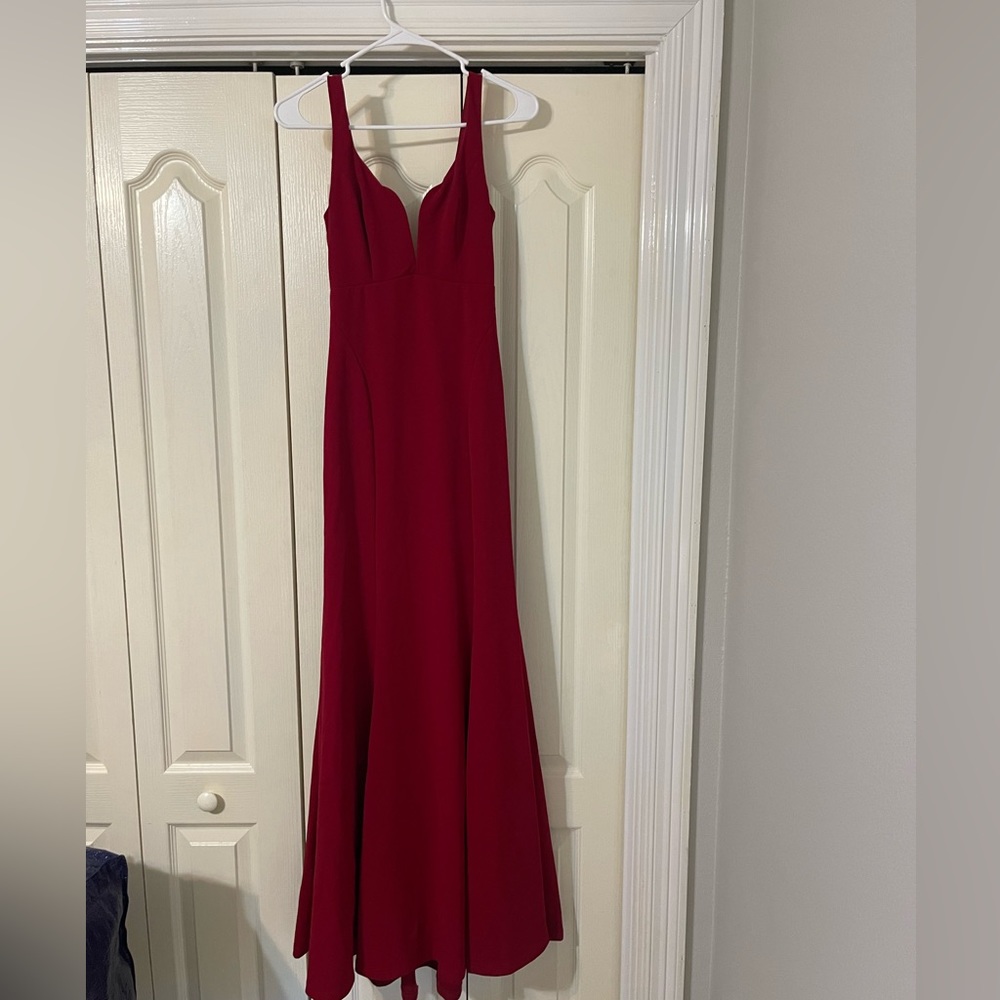 Red formal dress